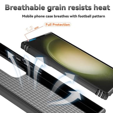 SKALO Samsung S24 Ultra Armor Hybrid Metallring Kameraslider - Svart