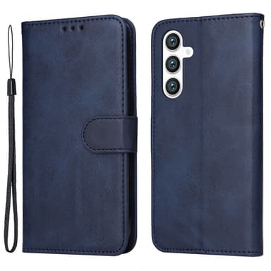 SKALO Samsung S23 FE PU-Läder Plånboksfodral - Blå