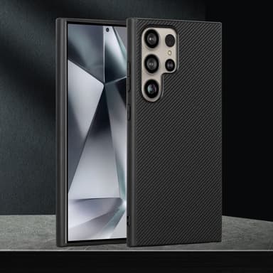 SKALO Samsung S24 Ultra Carbon Fiber TPU-skal - Svart