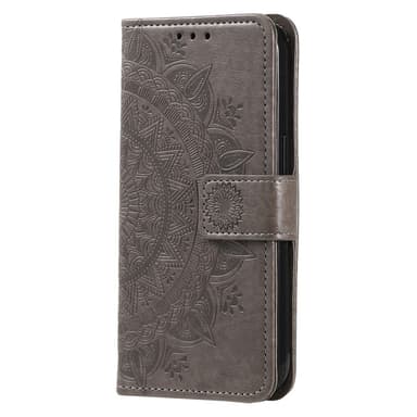 SKALO Samsung S24+ Mandala Plånboksfodral - Grå