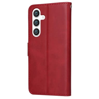 SKALO Samsung S24+ PU-Läder Plånboksfodral - Röd