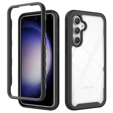 SKALO Samsung S23 FE Shockproof Clear Hybrid Skal - Svart