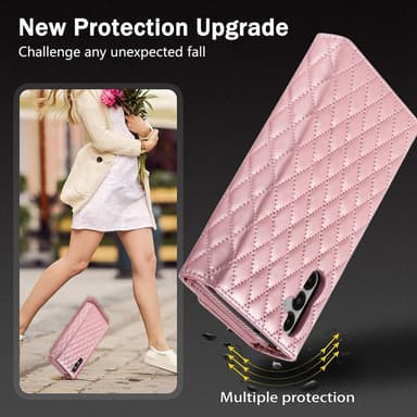 SKALO Samsung S24 Evelope Clutch 8-Fack - Roséguld