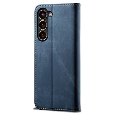 SKALO Samsung S24+ Jeans Plånboksfodral - Blå