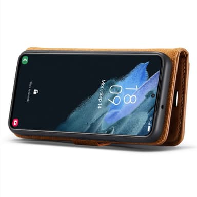 DG MING Samsung S24 2-i-1 Magnet Plånboksfodral - Brun