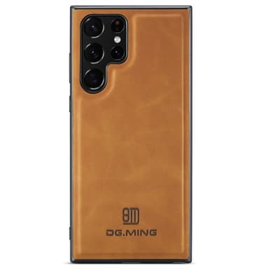 DG.MING Samsung S24 Ultra Premium PU-Läder Hybrid Skal - Brun