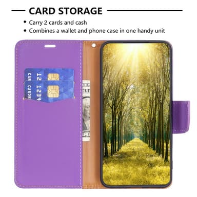 SKALO Samsung S24 Litchi Plånboksfodral - Lila