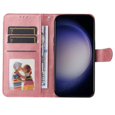 SKALO Samsung S24+ PU-Läder Plånboksfodral - Rosa