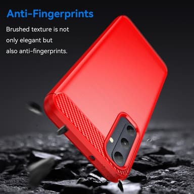 SKALO Samsung A05s 4G Armor Carbon Stöttåligt TPU-skal - Röd