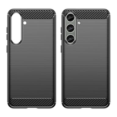 SKALO Samsung S24+ Armor Carbon Stöttåligt TPU-skal - Svart