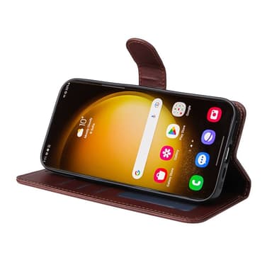 SKALO Samsung S24 Ultra PU-Läder Plånboksfodral - Brun