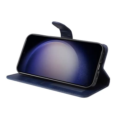 SKALO Samsung S24+ PU-Läder Plånboksfodral - Blå