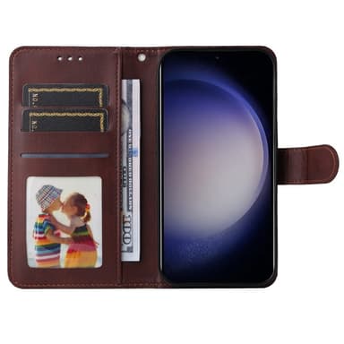 SKALO Samsung S24 PU-Läder Plånboksfodral - Brun