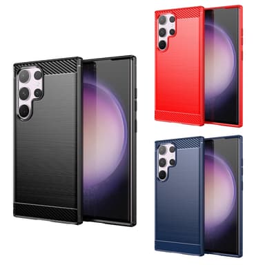 SKALO Samsung S24 Ultra Armor Carbon Stöttåligt TPU-skal - Svart