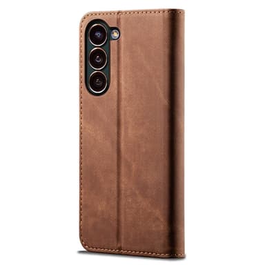 SKALO Samsung S24 Jeans Plånboksfodral - Brun