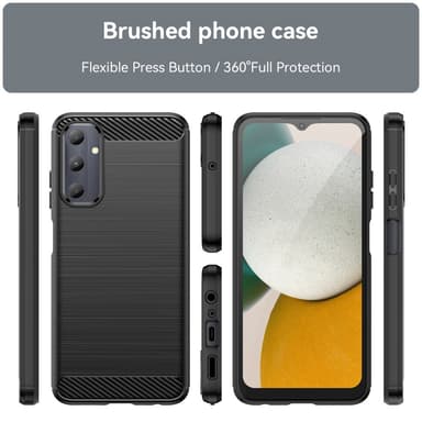 SKALO Samsung A05s 4G Armor Carbon Stöttåligt TPU-skal - Svart