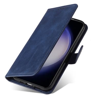 SKALO Samsung S23 FE PU-Läder Plånboksfodral - Blå