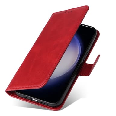 SKALO Samsung S24+ PU-Läder Plånboksfodral - Röd