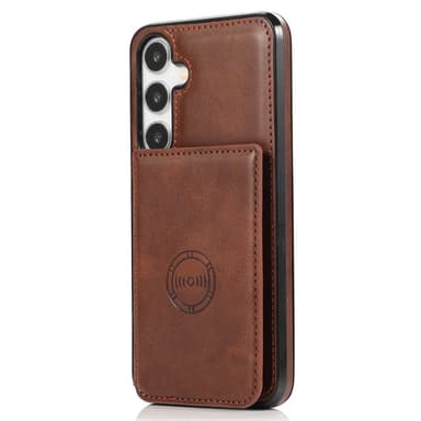 SKALO Samsung S24 PU Läder Skal med Plånbok - Brun