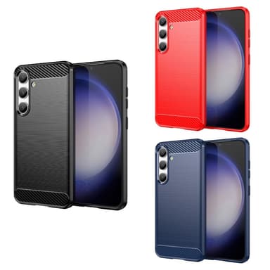 SKALO Samsung S24 Armor Carbon Stöttåligt TPU-skal - Blå