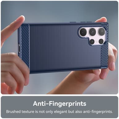 SKALO Samsung S24 Ultra Armor Carbon Stöttåligt TPU-skal - Blå