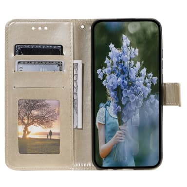 SKALO Samsung S23 FE Mandala Plånboksfodral - Guld