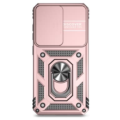 SKALO Samsung S24 Armor Hybrid Metallring Kameraslider - Roséguld