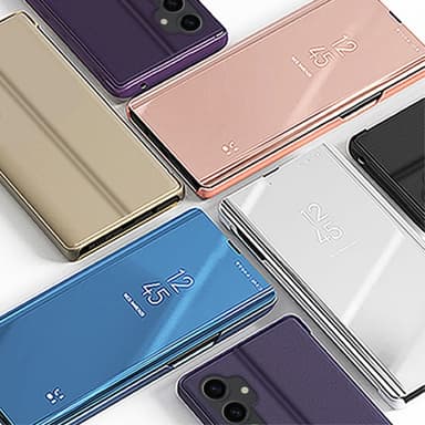 SKALO Samsung S23 FE Clear View Spegel fodral - Roséguld