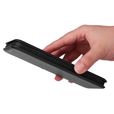 SKALO Samsung S23 FE Carbon Fiber Plånboksfodral - Svart