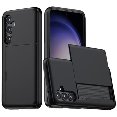 SKALO Samsung S23 FE Armor Skal Korthållare - Svart