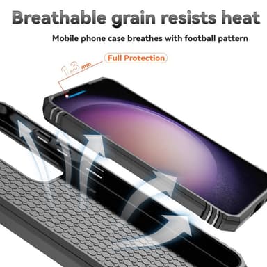 SKALO Samsung S24+ Armor Hybrid Metallring Kameraslider - Svart