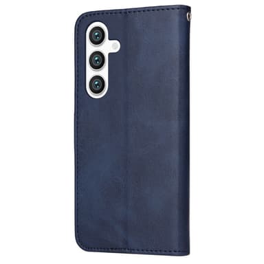SKALO Samsung S24+ PU-Läder Plånboksfodral - Blå