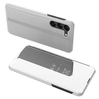 SKALO Samsung S24 Clear View Spegel fodral - Silver