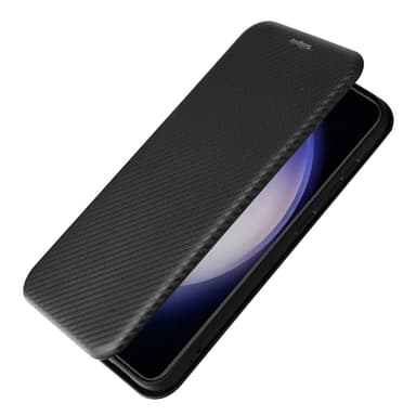 SKALO Samsung S23 FE Carbon Fiber Plånboksfodral - Svart
