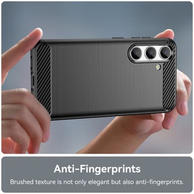 SKALO Samsung S24 Armor Carbon Stöttåligt TPU-skal - Svart
