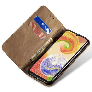 SKALO Samsung S24 Jeans Plånboksfodral - Khaki