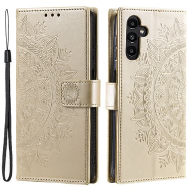 SKALO Samsung S24 Mandala Plånboksfodral - Guld