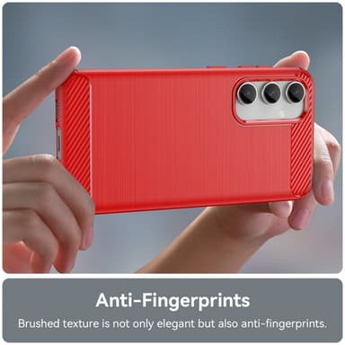 SKALO Samsung S23 FE Armor Carbon Stöttåligt TPU-skal - Röd