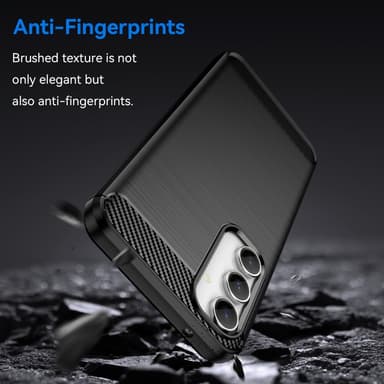 SKALO Samsung S23 FE Armor Carbon Stöttåligt TPU-skal - Svart
