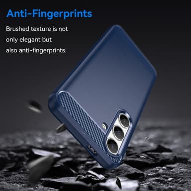 SKALO Samsung S24 Armor Carbon Stöttåligt TPU-skal - Blå