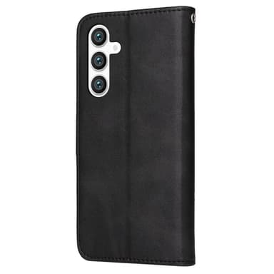 SKALO Samsung S23 FE PU-Läder Plånboksfodral - Svart