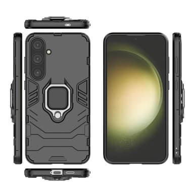 SKALO Samsung S24+ Armor Hybrid Metallring skal - Svart