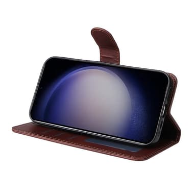 SKALO Samsung S24+ PU-Läder Plånboksfodral - Brun