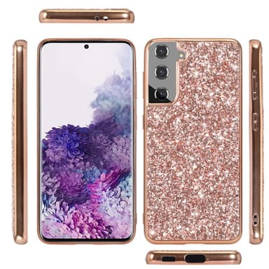 SKALO Samsung S24 Glitter TPU Skal - Guld