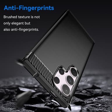 SKALO Samsung S24 Ultra Armor Carbon Stöttåligt TPU-skal - Svart