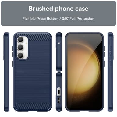 SKALO Samsung S23 FE Armor Carbon Stöttåligt TPU-skal - Blå