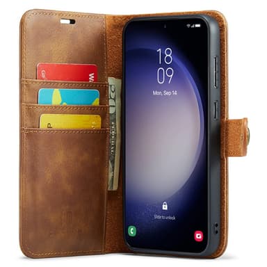 DG MING Samsung S23 FE 2-i-1 Magnet Plånboksfodral - Brun