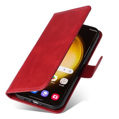 SKALO Samsung S24 Ultra PU-Läder Plånboksfodral - Röd