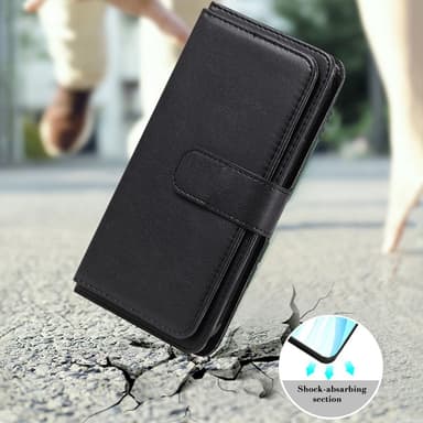 SKALO Samsung S23 FE 10-FACK Plånboksfodral - Svart