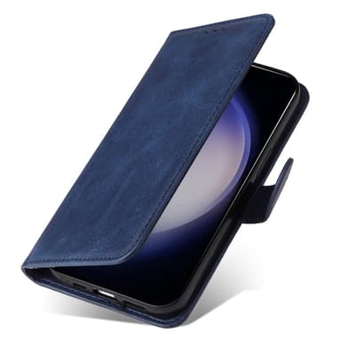 SKALO Samsung S24 PU-Läder Plånboksfodral - Blå